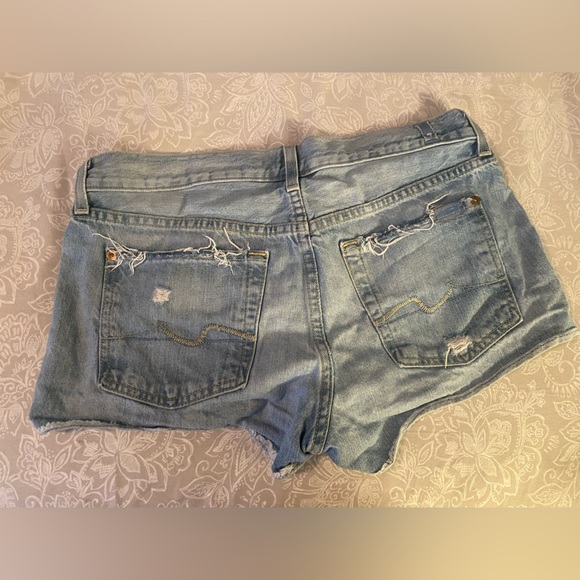 Seven for all mankind, 7 for all mankind, high waisted light wash cut off shorts - Picture 2 of 3